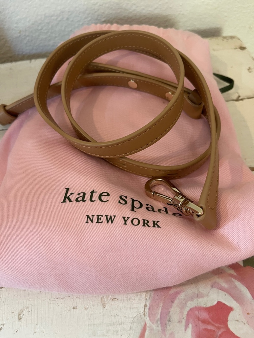 kate spade Pink and Tan Tote with Circular Top Handles - Picture 7 of 13